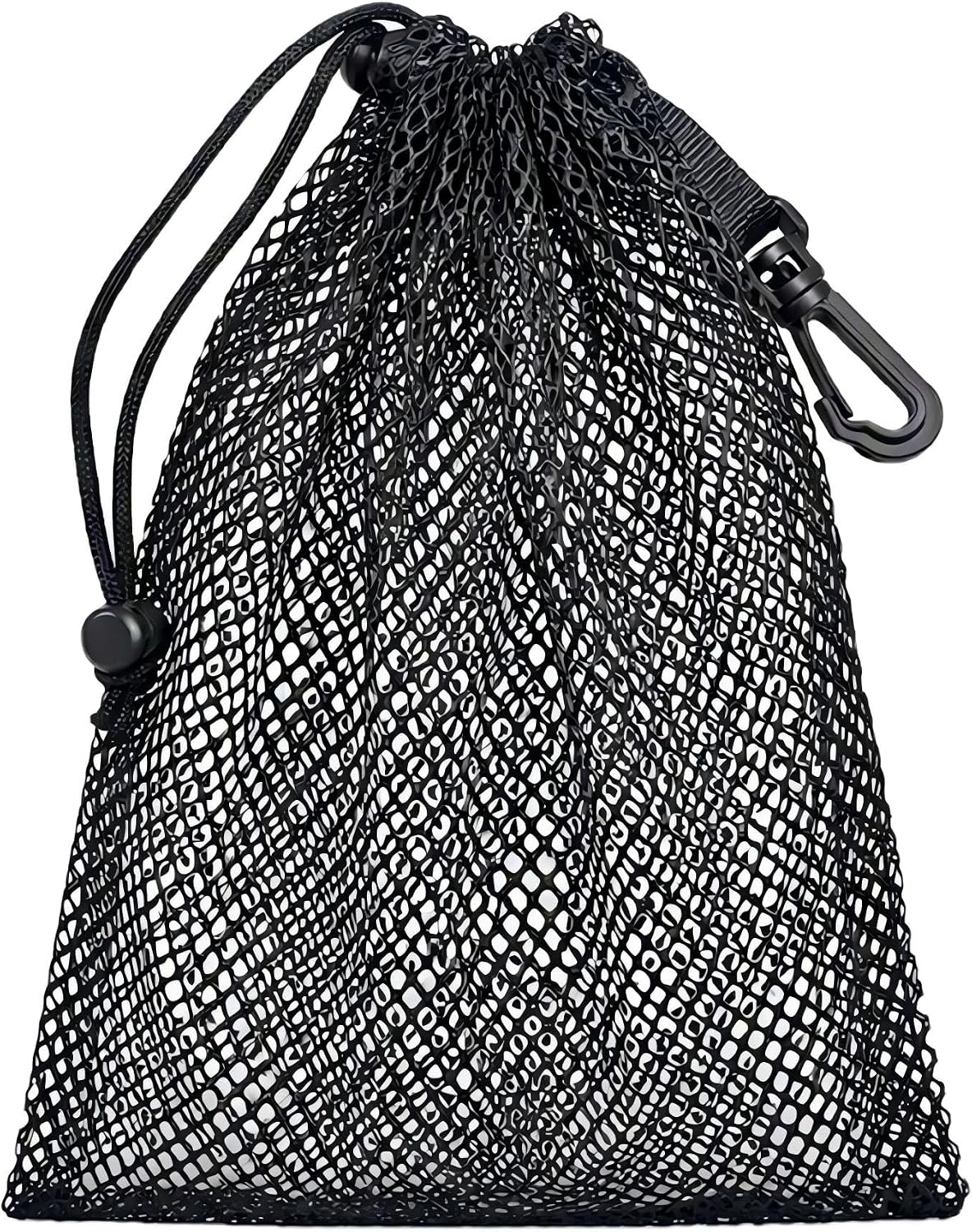 4PCS Mesh Drawstring Bag With Clip Toggle Closure Small Storage Bag