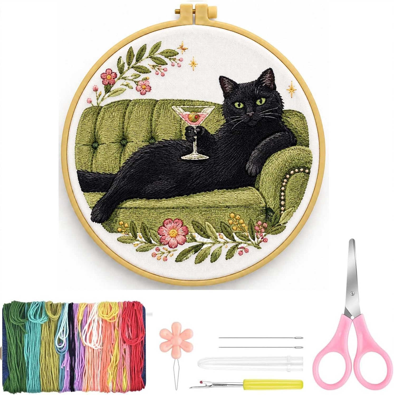 niurenmaoyi Funny Embroidery Kit for Beginner,Needlepoint Kit for Adult image 2