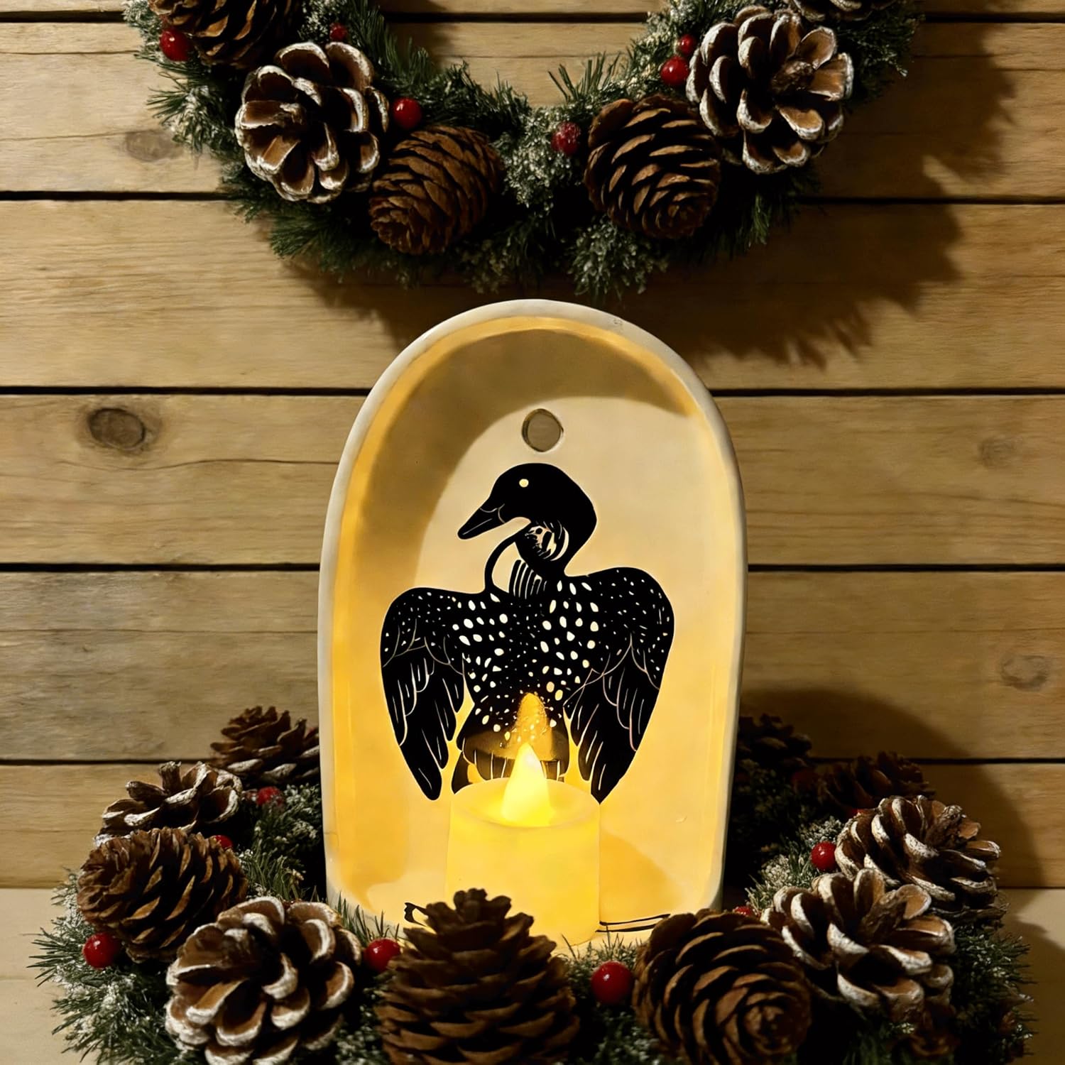 Sacred Wall Niche Collection, Handcrafted Hand-Shaped Ceramic Altar - Niche Decor & Candle Holder, Ideal Christmas/New Year Gift for Family Friends Colleagues (A)