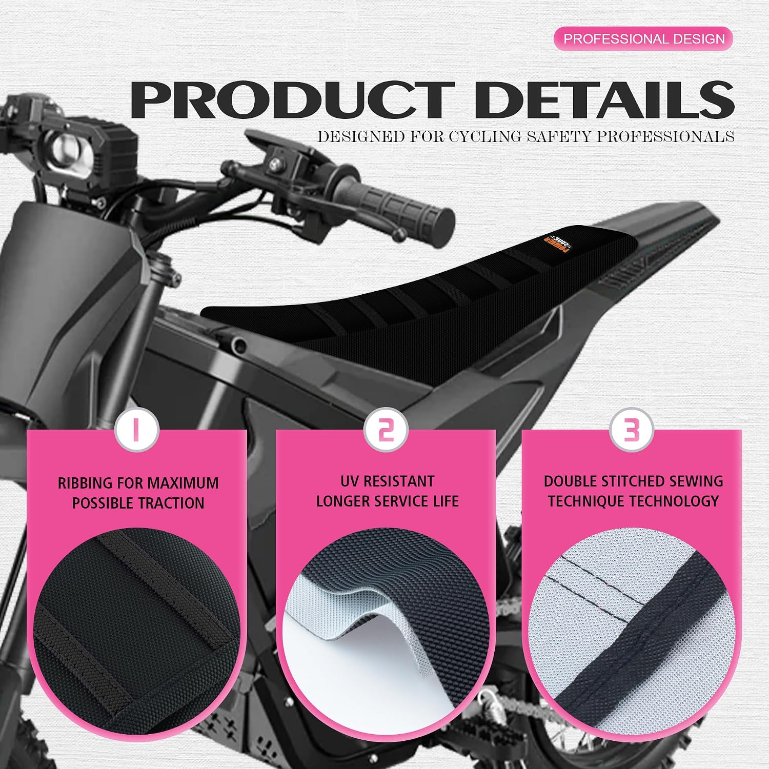 Ebike Seat Cover for Yozma IN10 - Motorcycle Electric Bike Seat Cover Compatible with Yozma in 10 (Black)