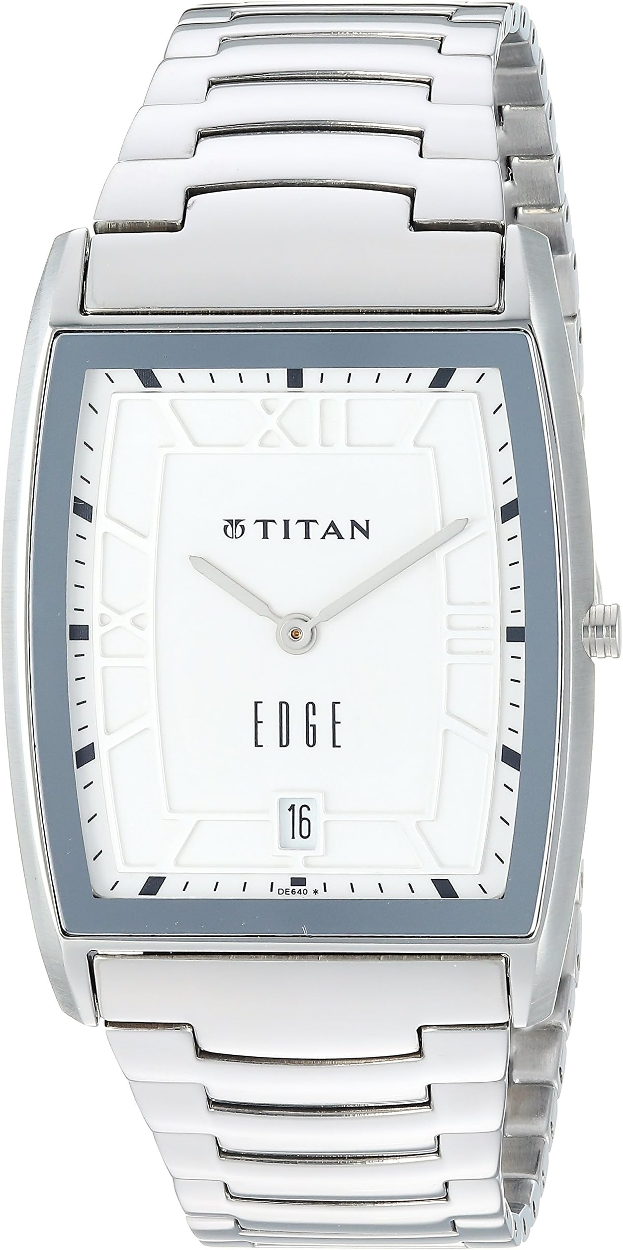 Titan Men's Silver Dial Color Stainless Steel Band Watch - 1684SM01