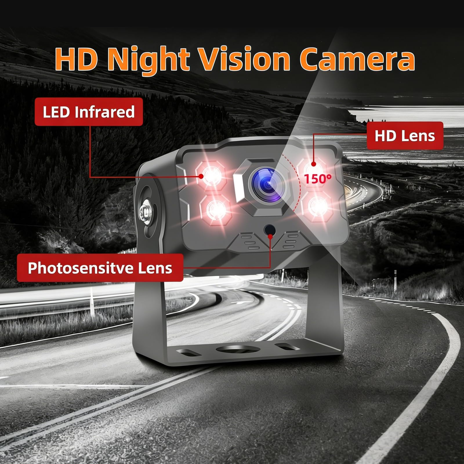 CAMSLEAD 10 Inch Digitale Monitor 1080P HD Achteruitrijcamera Systeem HD DVR Recorder 4 Kanaals Input Quad Split Screen 4X 1080P Heavy Duty Waterdichte Back-up Zijaanzicht Camera voor RV Camper