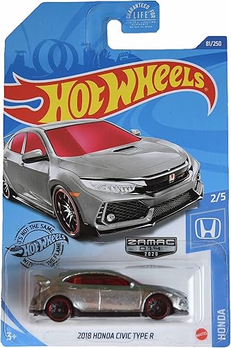 Hot Wheels Zamac 2018 Honda Civic Tipo R, Plata 81250 Honda 25
