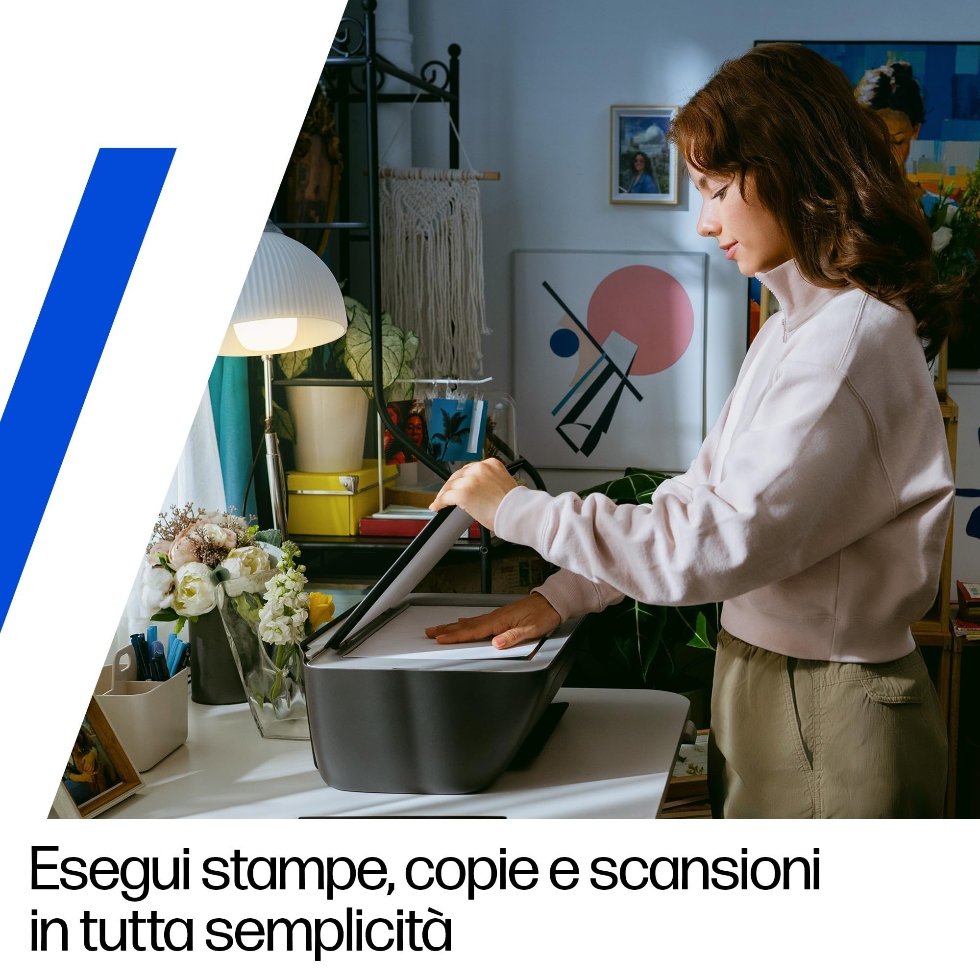 HP DeskJet 2920 Stampante Multifunzione a Getto d'Inchiostro A4 Colori Wi-Fi, 7,5 ppm, Instant Ink Inclusa, Nera
