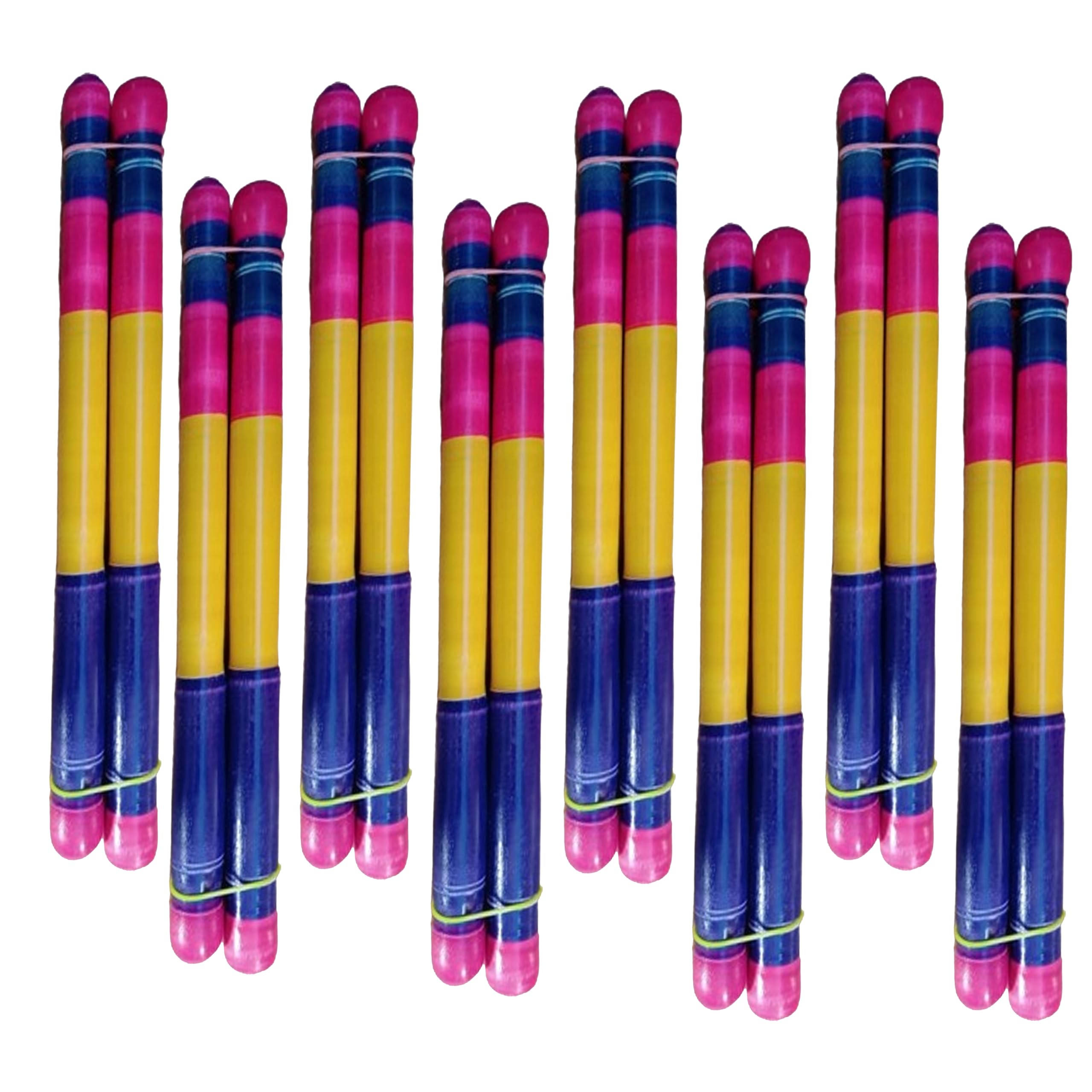 IAgri Wooden Multicolor Dandiya Sticks for Garba - 8 Pair - Navratri Special/Festival/Functions for Garba and Kolattam Dance/Music Sticks (B0CTFLRZH9) Amazon Price History, Amazon Price Tracker