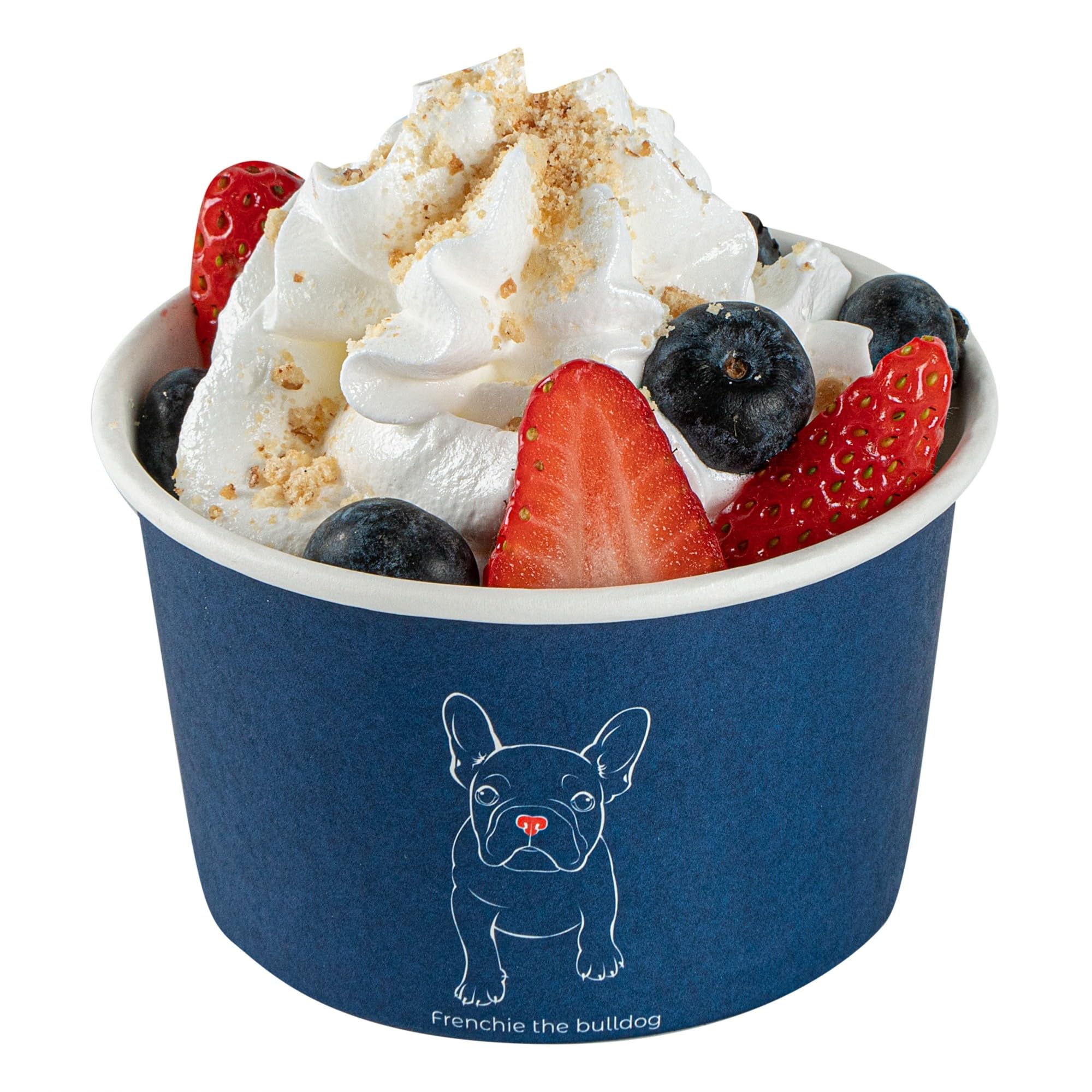 Coppetta - Vasos de postre de 5 onzas, 200 vasos desechables para helado, las tapas se venden por separado, resistentes, cuencos de papel francés FroYo, para alimentos calientes y fríos, perfectos
