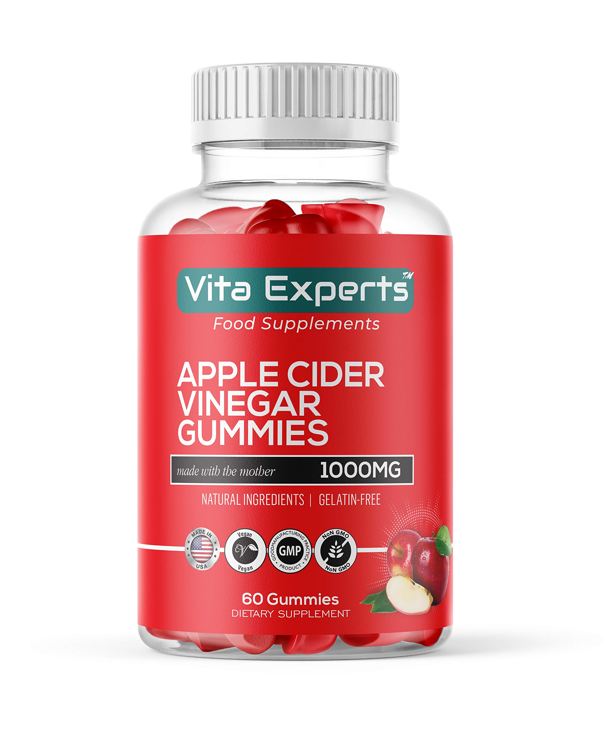 Buy Apple Cider Vinegar, USA Quality Gummies with Mother 1000MG by Vita