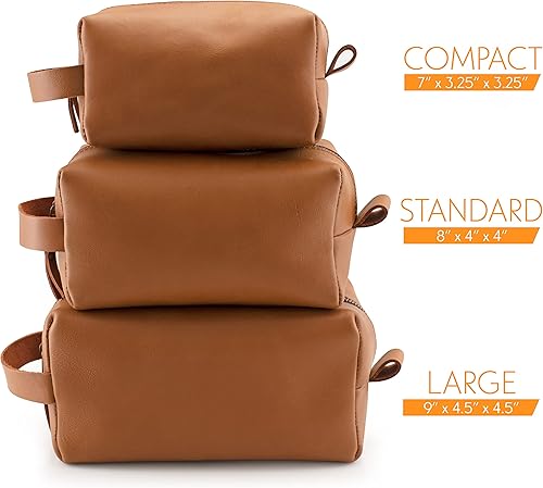 Miniatura 9 de Lara Laser Works Neceser para hombre neceser de cuero genuino con iniciales y nombres Negro -