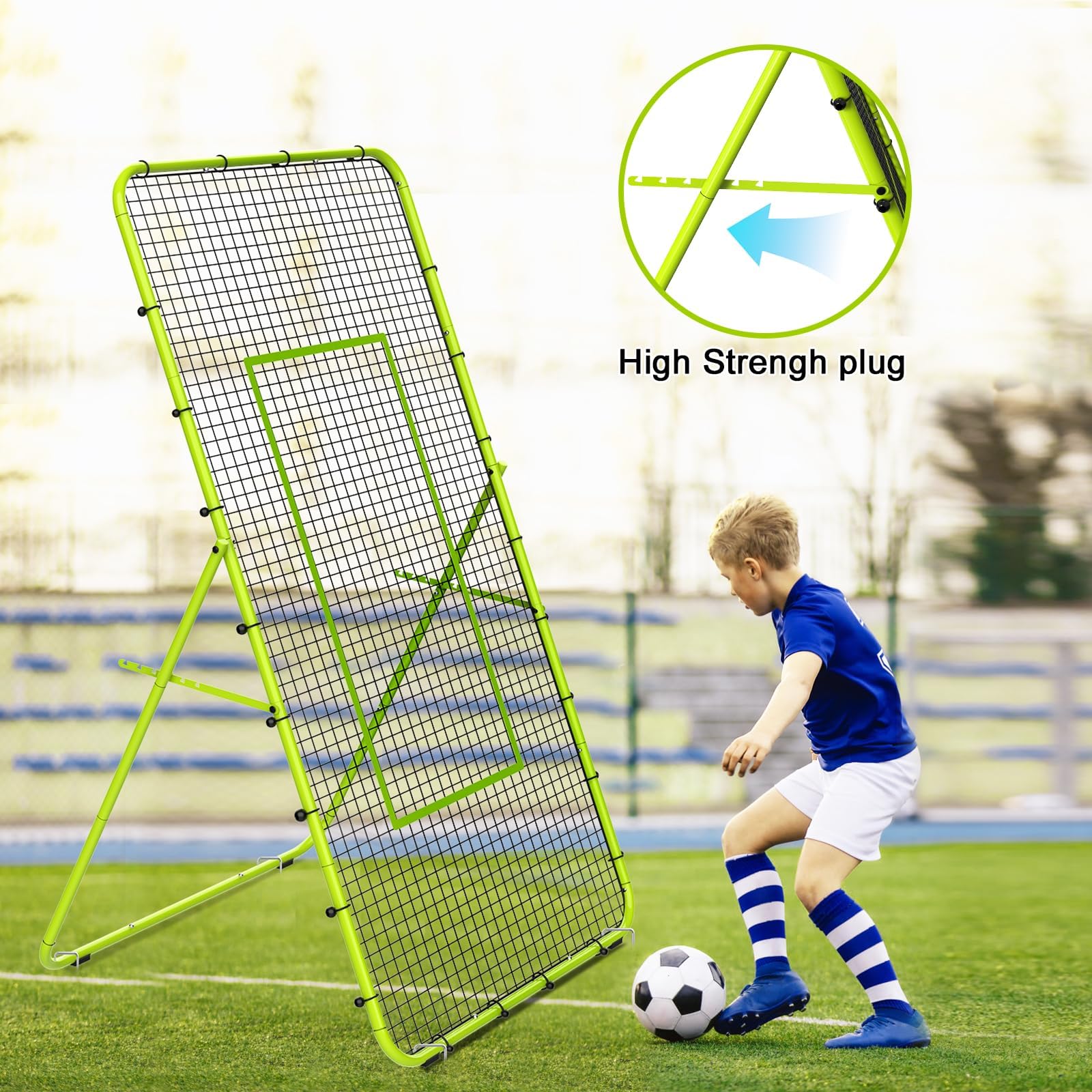 LIANTRAL Rimbalzo per Pallavolo Rete, 2,2 x 1,2 m, Attrezzo per Allenamento di Pallavolo con Zona di Battuta per Esercizi di Lacrosse e Baseball, Rete da Pallavolo Regolabile per Interno ed Esterno