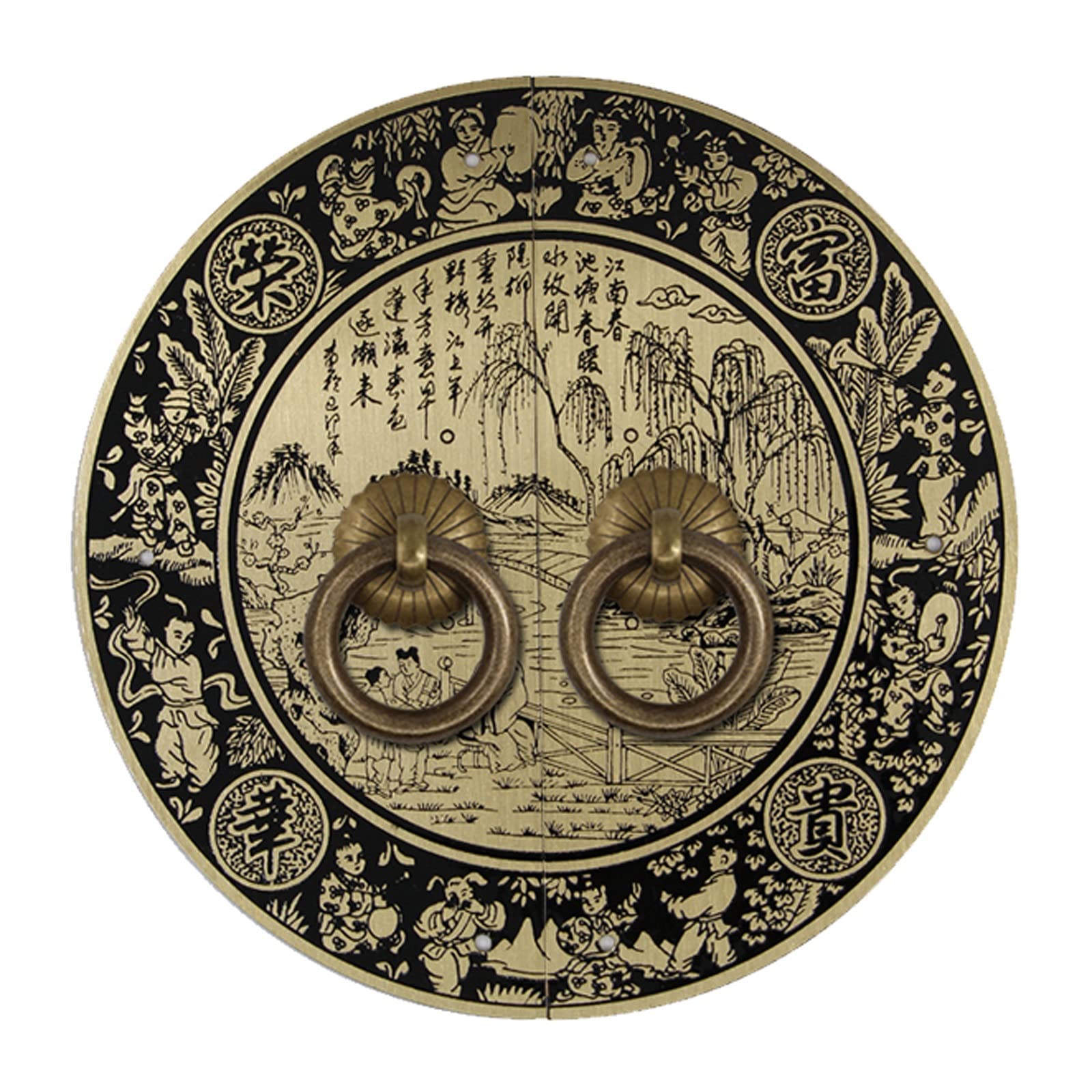 Door Knocker جولة خمر الباب مقارع الاكسسوارات الأجهزة مصنوعة يدويا دائمة خزانة خزانة مقبض المنزل هدية هدية Knocker (Installation : U-pin installation, Size : 28cm)