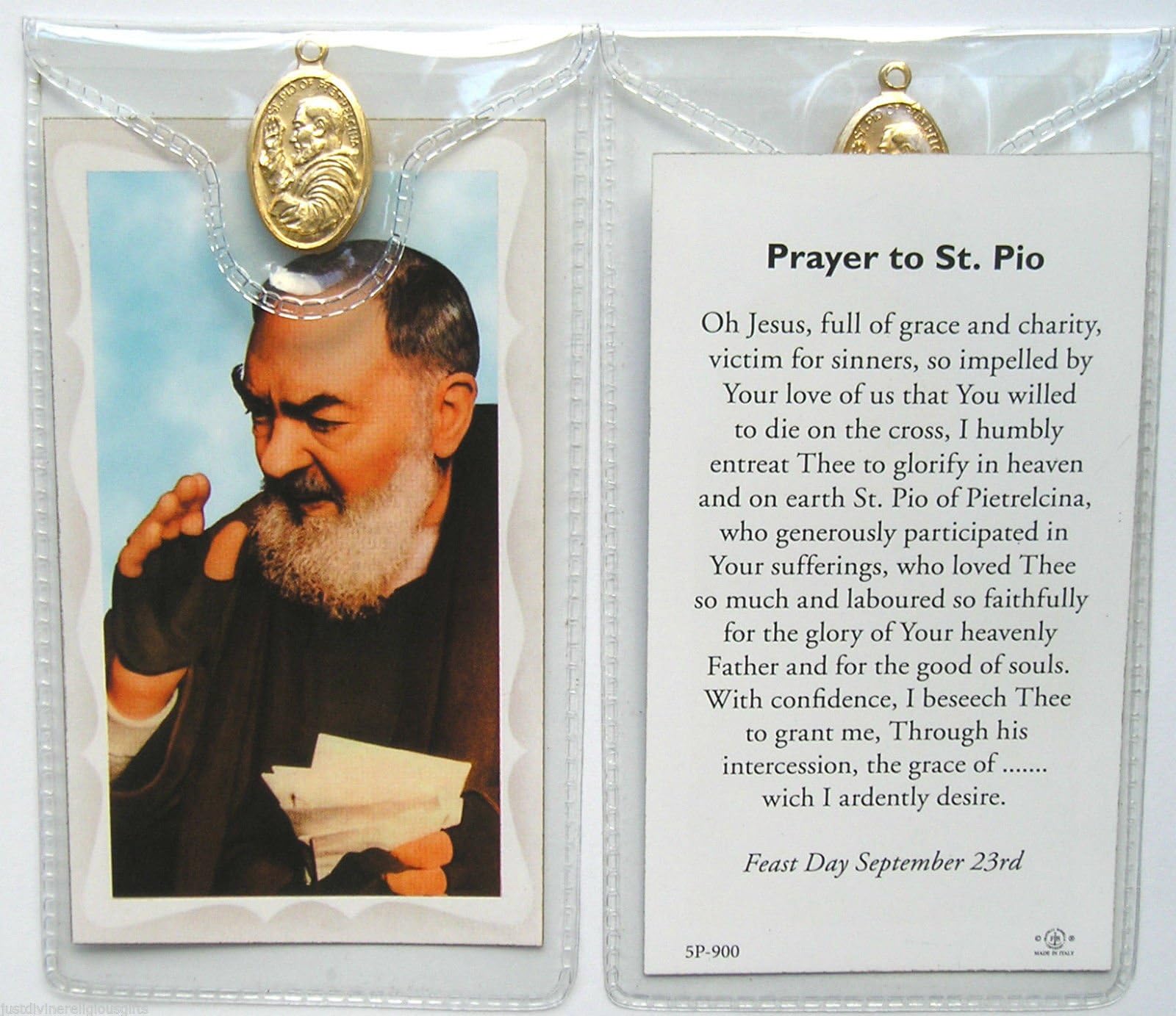 Miraculous Medal ~ Prayer Card and Medal : Amazon.co.uk