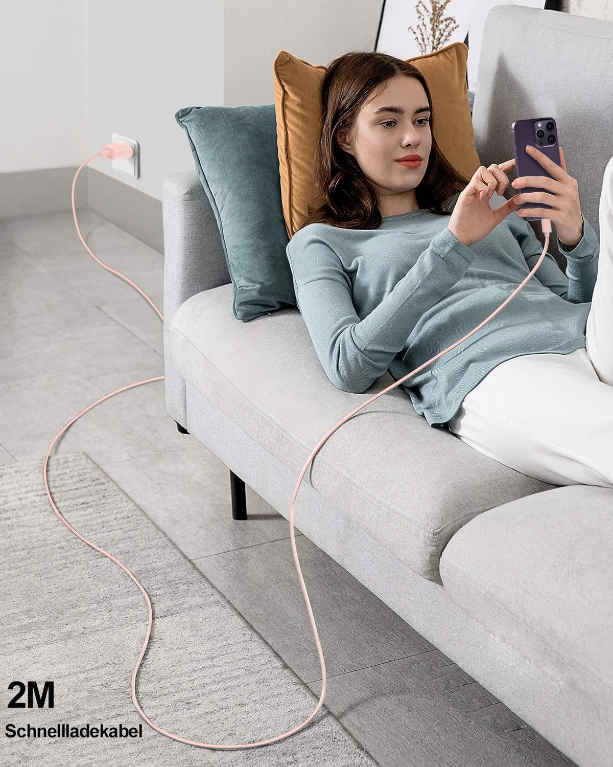 Ładowarka do szybkiego ładowania dla iPhone 14/14 Pro/14 Pro Max/14 Plus 13 12 11 SE XR X XS 8, 25 W USB C Gregator Szybka wtyczka z kablem 2M