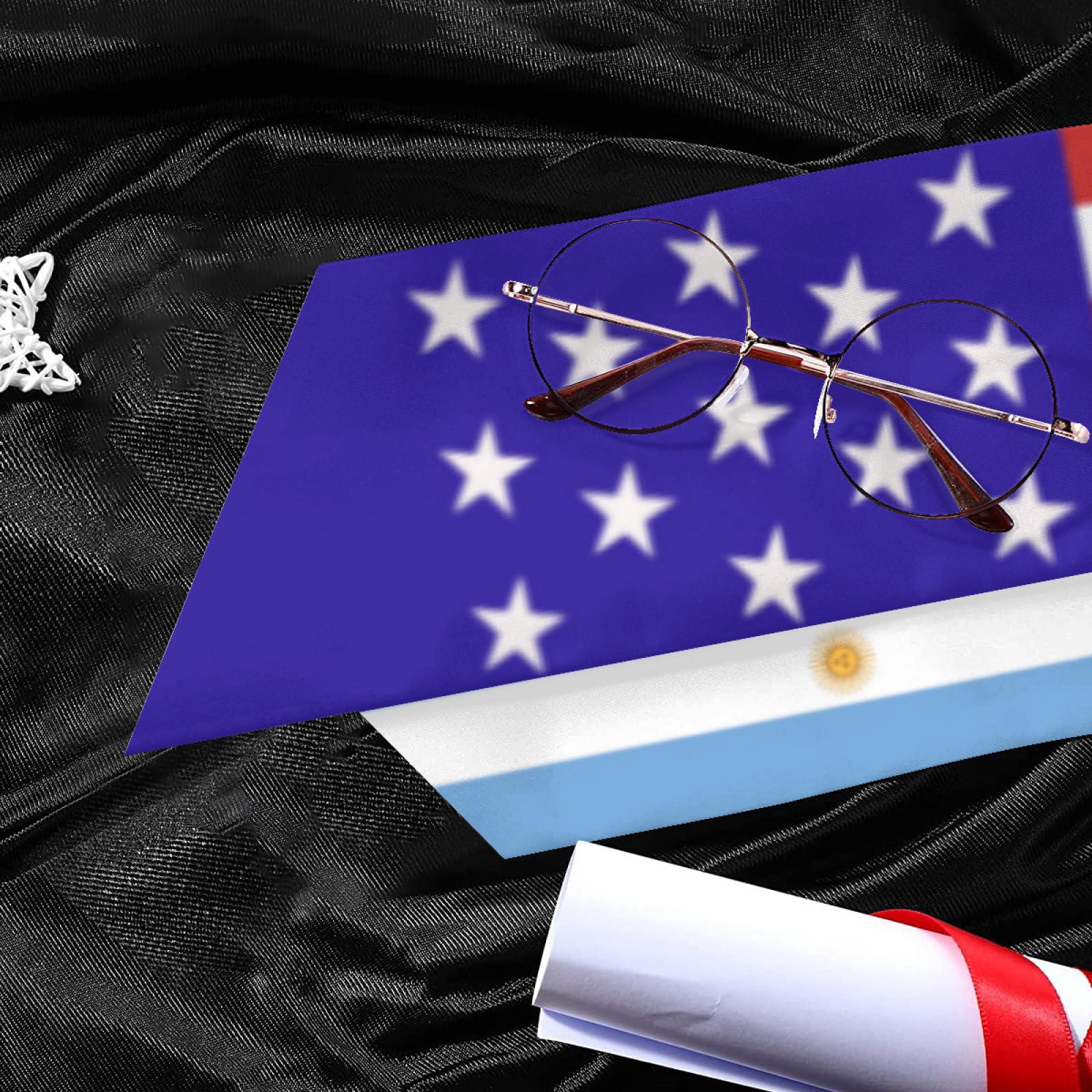 Argentina Argentinean America Flag Graduation Stole Sash Shawl for Men Women Thickened Duoble-sided Scarf Angled for International Students Teachers Study Aboard Graduate Gift 72 inches Unisex