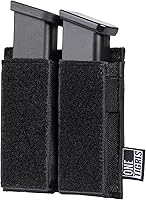 Vista 9 de OneTigris Tactical Double Pistol Mag Pouch,Open-Top Molle Mag Pouch for 9mm M4/M16/AR/AK, Magazine Pouch with Quick Release Insert