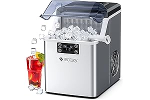 ECOZY Countertop Ice Maker: Premium Clear Ice Cubes in Minutes