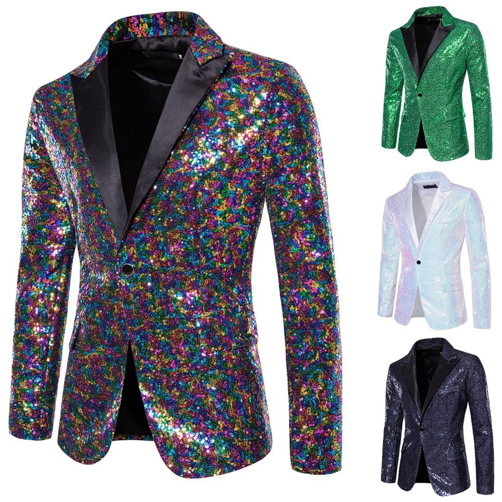 Chaqueta de esmoquin con lentejuelas brillantes para hombre con cuello de chal, chaqueta de esmoquin, simplicidad, chaqueta, traje elegante, chaqueta de traje formal, adecuada para regular