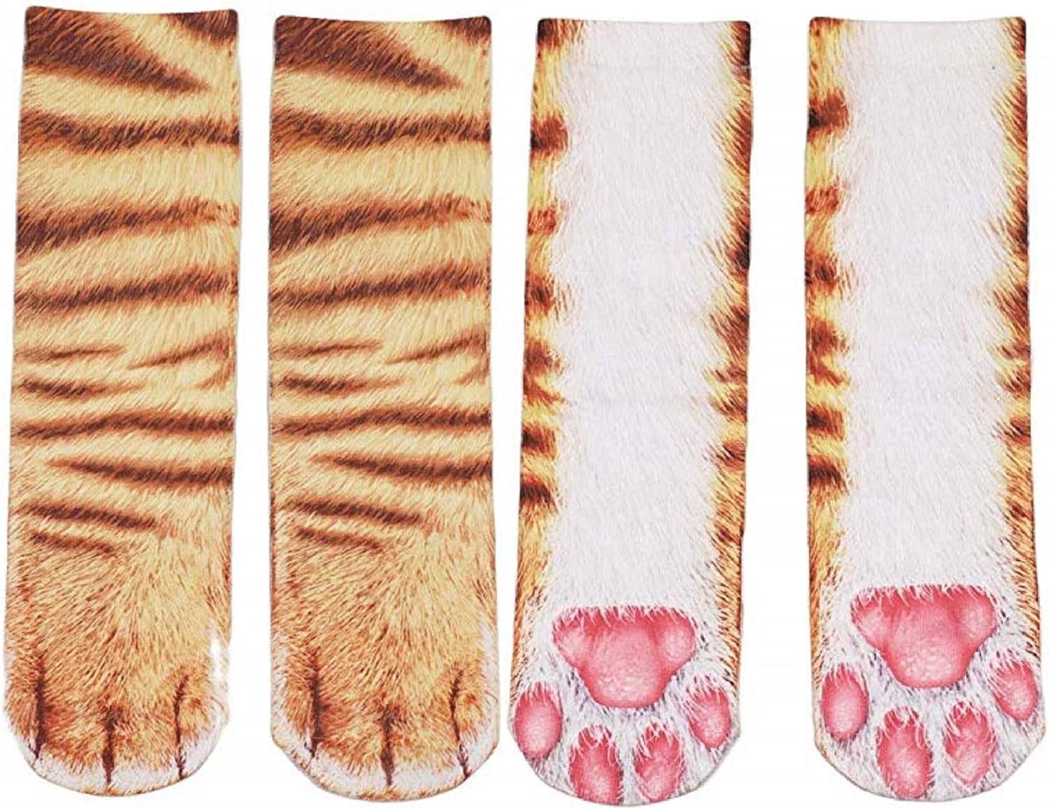 Animal Paws Socks - Funny 3D Animal Socks Crazy Cat Tiger Dog Paw Crew Socks Novelty Socks Gag Gifts