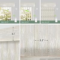 Vista 6 de Yoolax Persiana vertical motorizada, persianas inteligentes para puertas correderas de vidrio con control de voz, compatible con Alexa Google Home