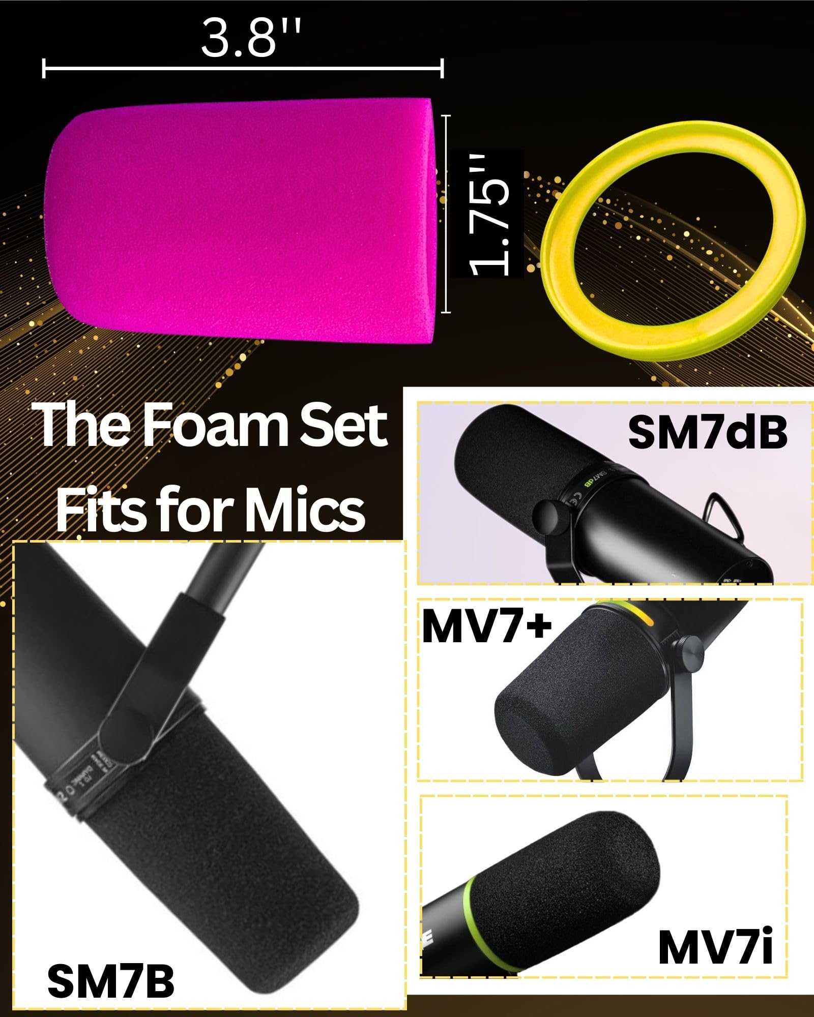 Amazon.com: RhymKawa Windscreen for Shure SM7B & SM7dB Thick Pop