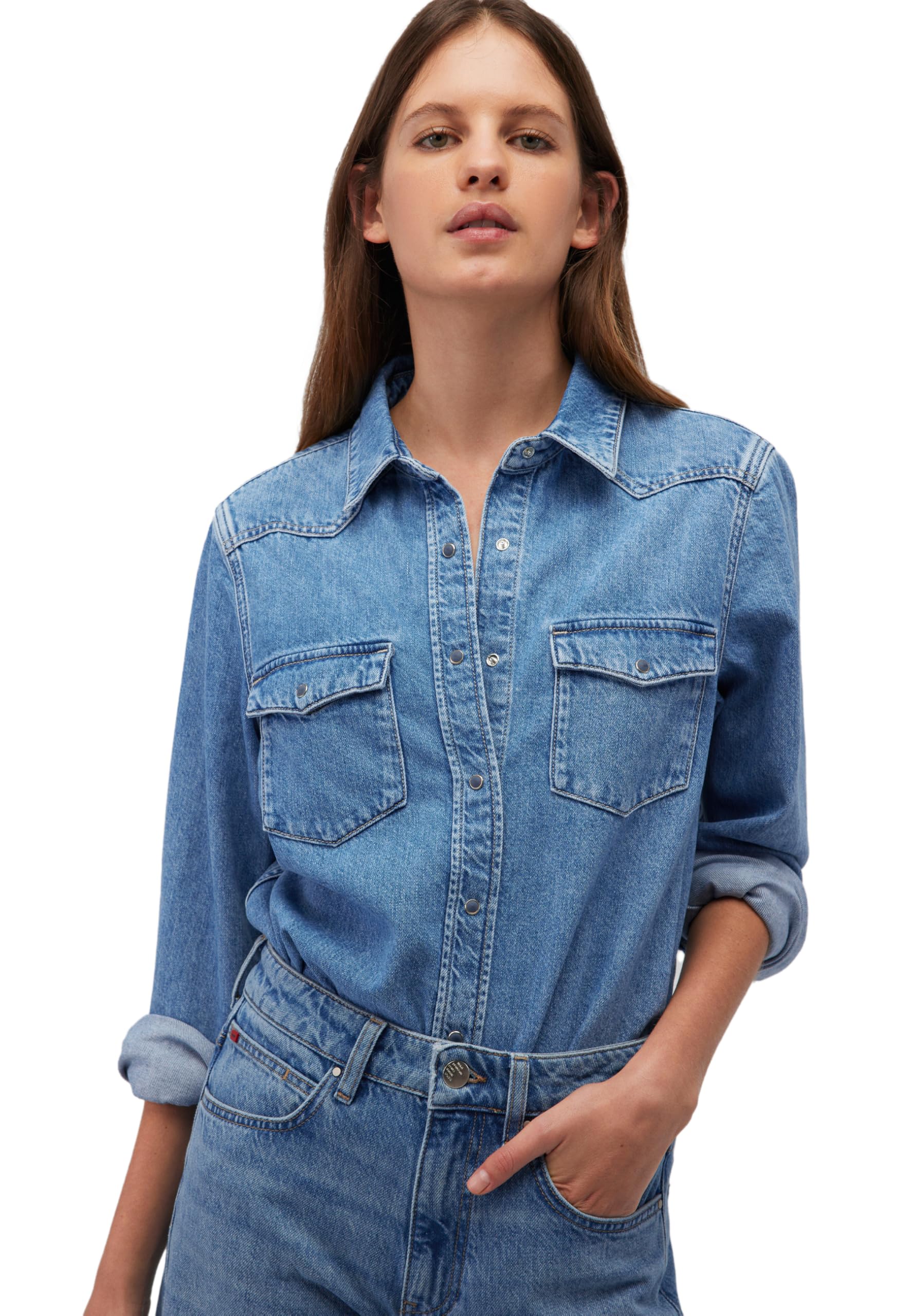 Mavi Women's Gabriella Blouse, Mid Brushed, S