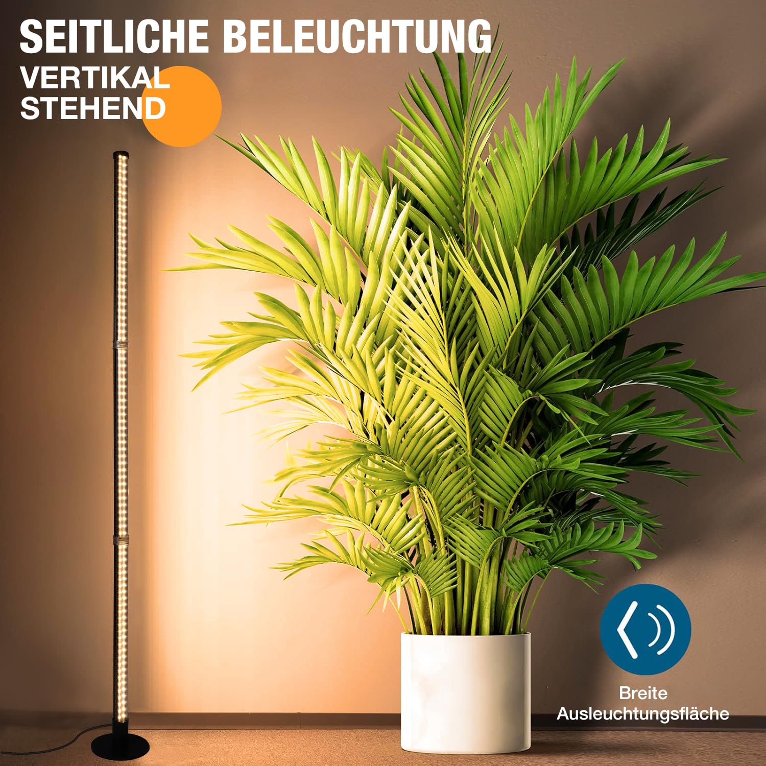 122 cm Pflanzenlampe LED Vollspektrum, 216 LEDs Grow Lampe mit Zeitschaltuhr 4/6/12 Std für Große Zimmerpflanzen, 3 Modi & 5 Dimmstufen Standleuchte mit Metallfuß, Pflanzenlicht für Indoor Anzucht