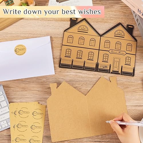 Miniatura 4 de Fulmoon 30 juegos de tarjetas de felicitación para el hogar para agentes inmobiliarios, tarjeta de bienvenida para inauguración de la casa, tarjeta