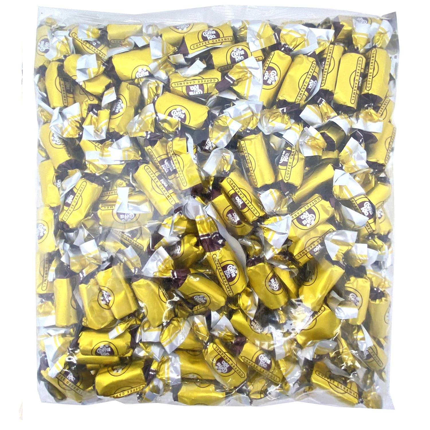 Coffee Rio Original Roast Coffee Caramels Candy Bulk Pack, 3 Pound Bag - Individually Wrapped Hard Candies Blended with Fresh Dairy Cream - Perfect for Office Candy Bowl, Buffet - Kosher Certified