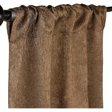 BLUENILEMILLS Room Darkening Blackout Curtain Panels with Rod Pocket, Perfect Drapes for Kitchen, Bedroom, or Living Room Windows, Rustic Textured Blackout Curtains, Set of 2, 26" x 63", Brown