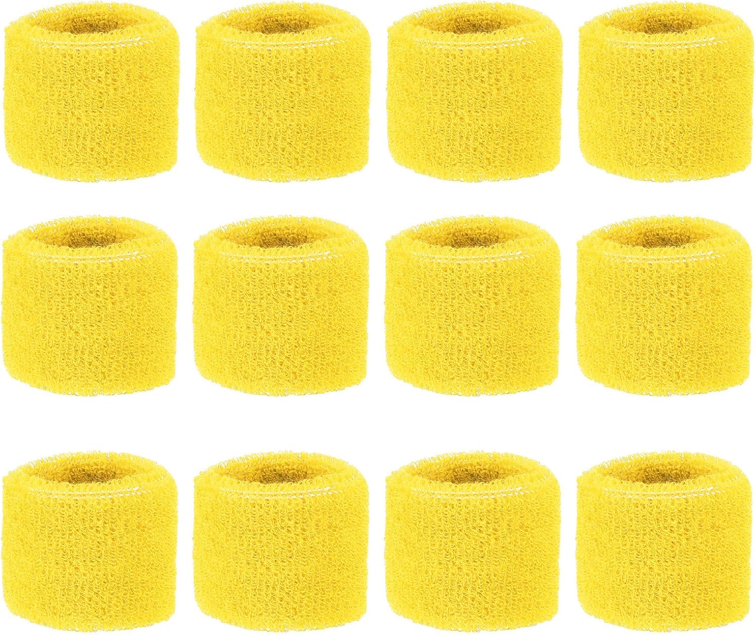 PATIKIL Sports Wristbands Cotton Terry Cloth Absorbent Sweatband for Tennis Basketball Working Out Athletic
