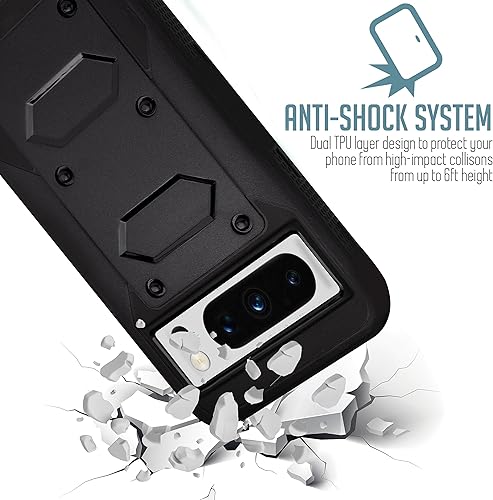 Miniatura 9 de Jackpot Wireless Funda para Google Pixel 8 Pro, resistente y duradera, con protección de puerto, incluye soporte de clip de funda con protector de