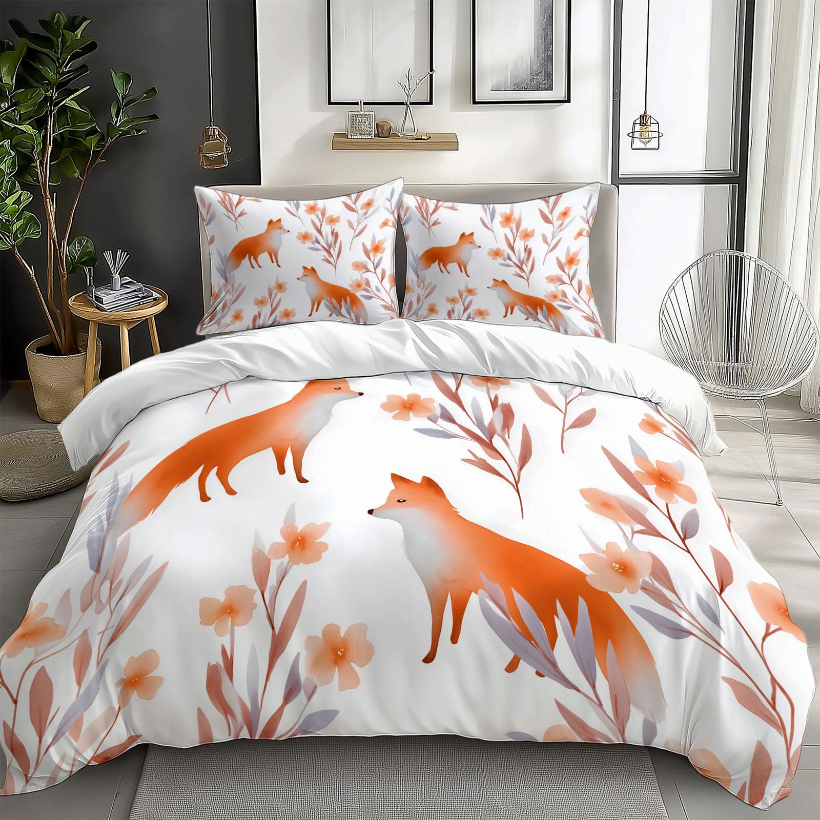 Set copripiumino king size animali della campagna volpe