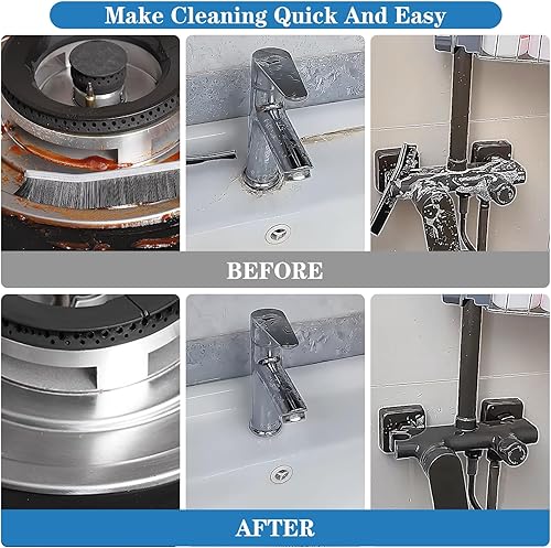 Miniatura 5 de Cepillo de limpieza de hendiduras  9 cepillos multifuncionales de limpieza de hendiduras de cerdas duras, herramientas de limpieza para uso