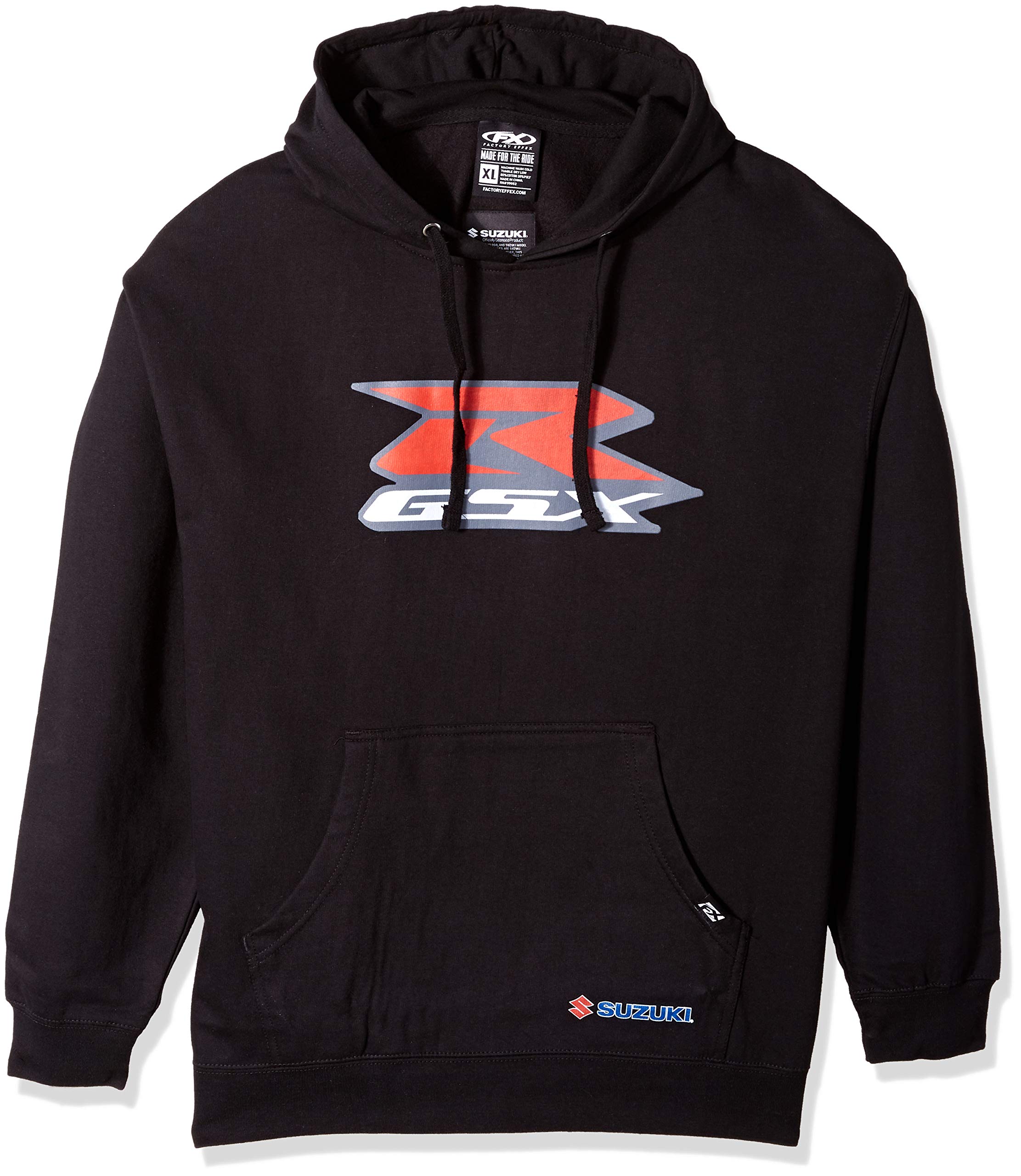 FX FACTORY EFFEX Men's Suzuki GSXR Pullover Hooded Sweatshirt, Black, XL