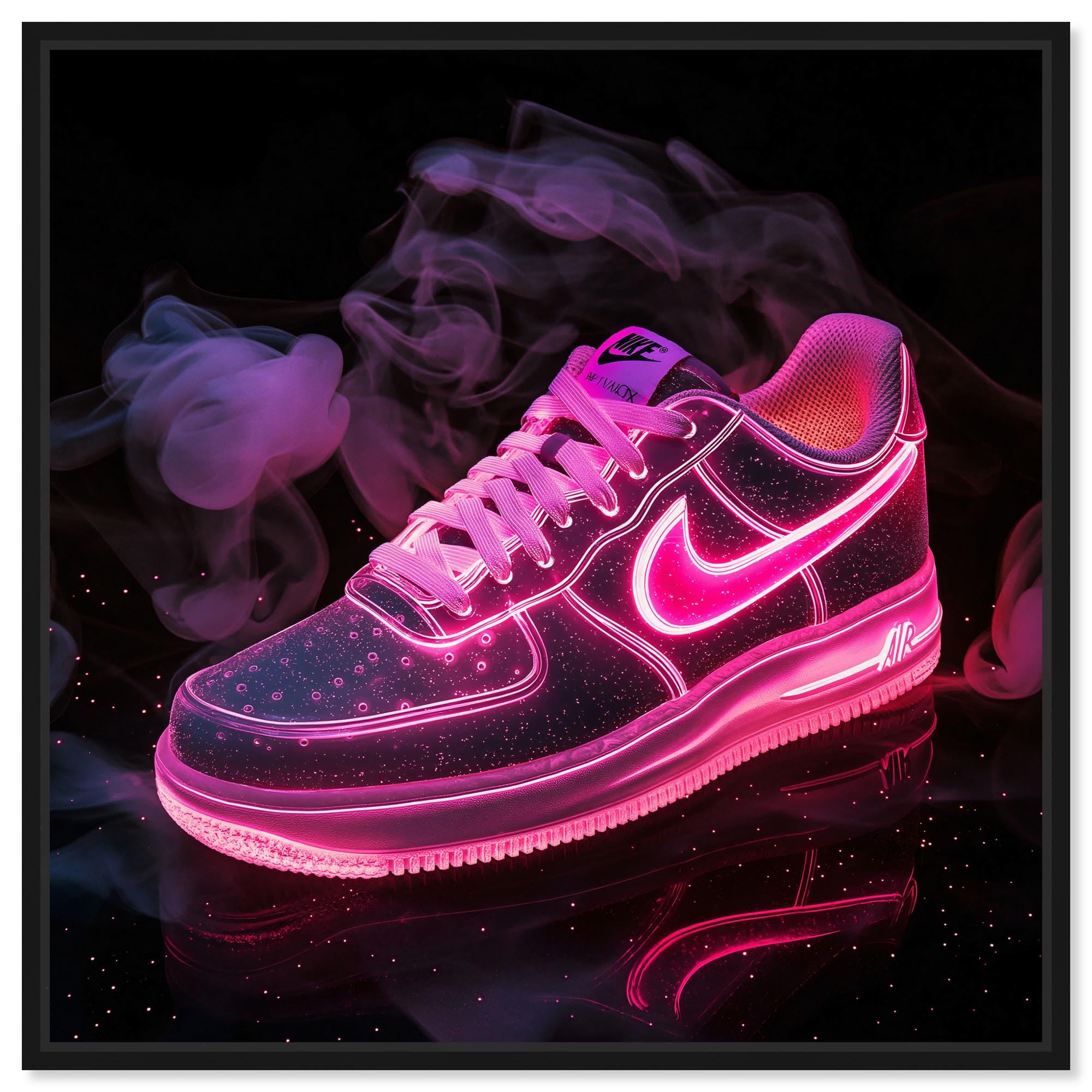 pink neon nikes