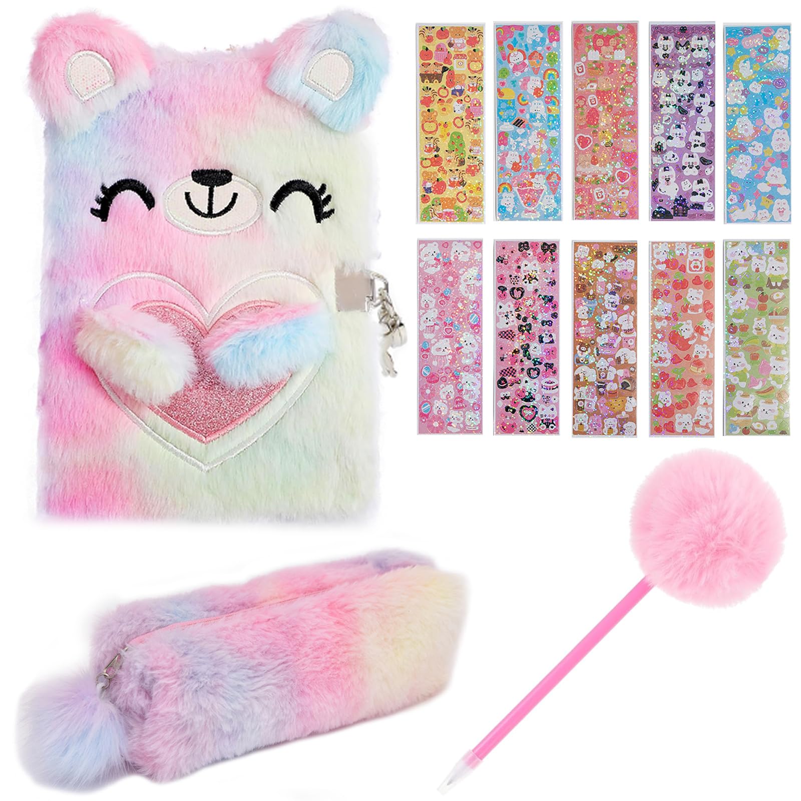 Diario Segreto per Bambina - Diario Bambina Unicorno con Lucchetto, Set Completo con Peluche, Regalo Perfetto per Ragazza