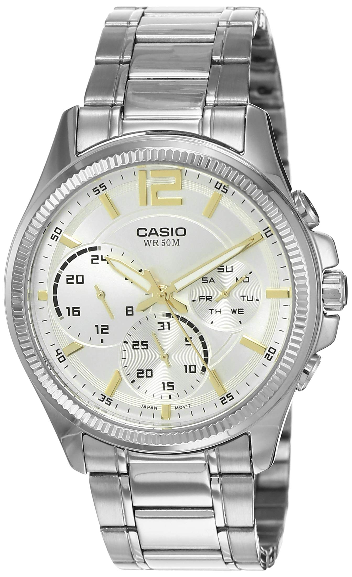 Casio Enticer Mens Silver Dial Analog Watch MTP-E305HD-7AVIF(A1661) (B07XHB9NX7) Amazon Price History, Amazon Price Tracker