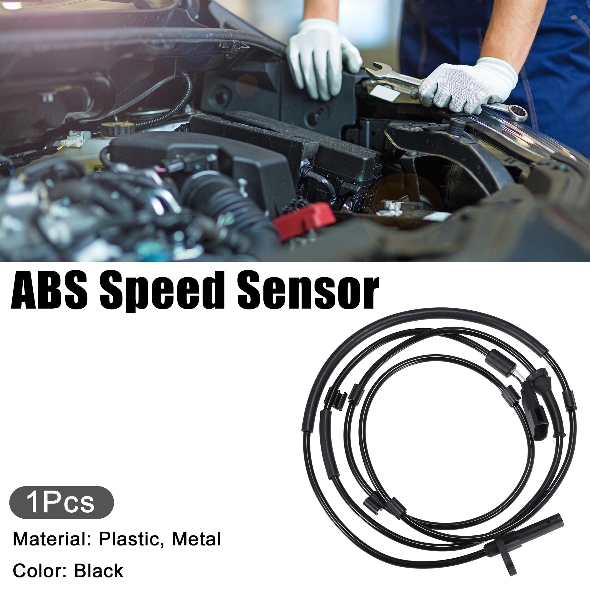 A ABSOPRO Posteriore Destra ABS Sensore Adatto per Ford Transit MK7-1 pezzo Nero