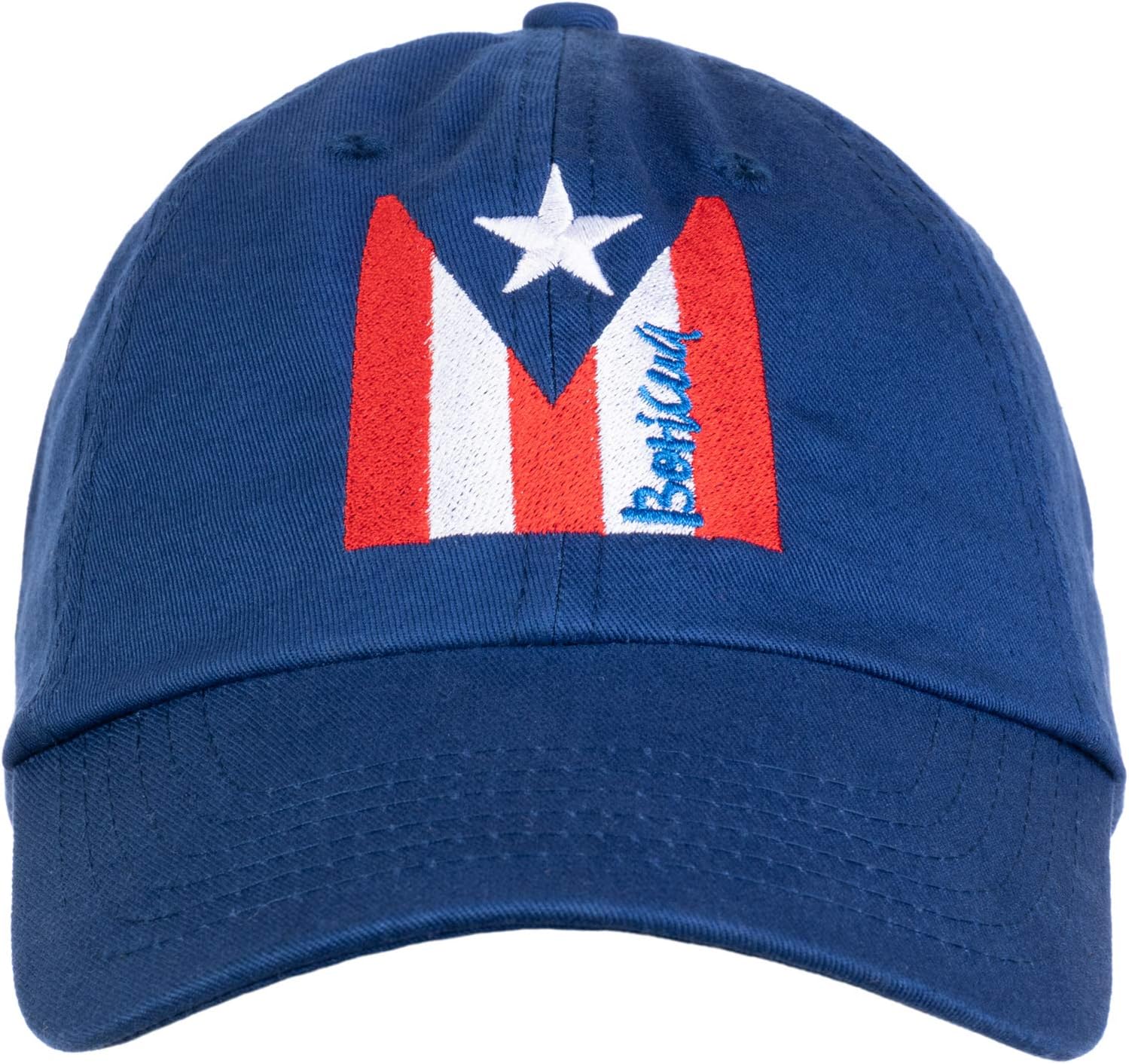 Ann Arbor T-Shirt Co. Puerto Rican Flag | Boricua Nuyorican Rico Pride Low Fit Baseball Cap Dad Hat, Royal Blue - Image 2