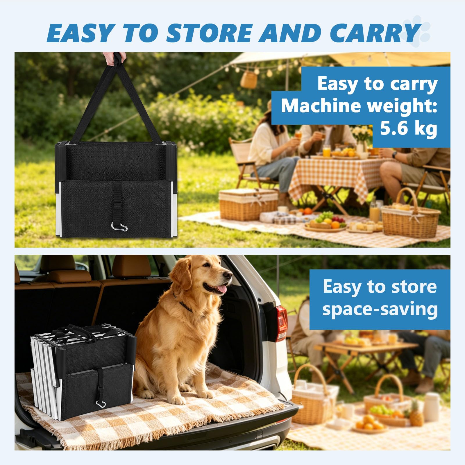 MXBAOHENG Escalera plegable para perros, soporta hasta 70 kg, rampa para perros, marco de aluminio, escalera portátil con antideslizante para perros con problemas articulares (6 peldaños, escalera