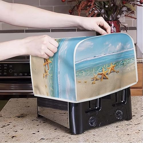 Miniatura 107 de Funda para horno con estampado de galaxia, protector de máquina de pan de cocina, cubierta para tostadora de 2 rebanadas de gato lunar para el Gato