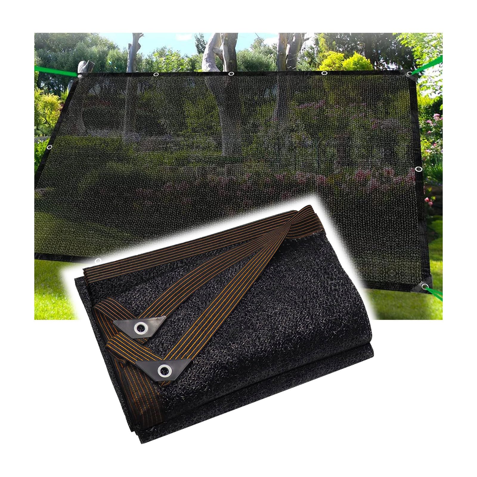 Tessuto ombreggiante al 90% per Il Giardino – Telo ombreggiante Resistente ai Raggi UV con Occhielli per Serre, patii, Piante, pergolati, pollai, cucce per Cani (7,6 x 9,1 m) – Traspirante e