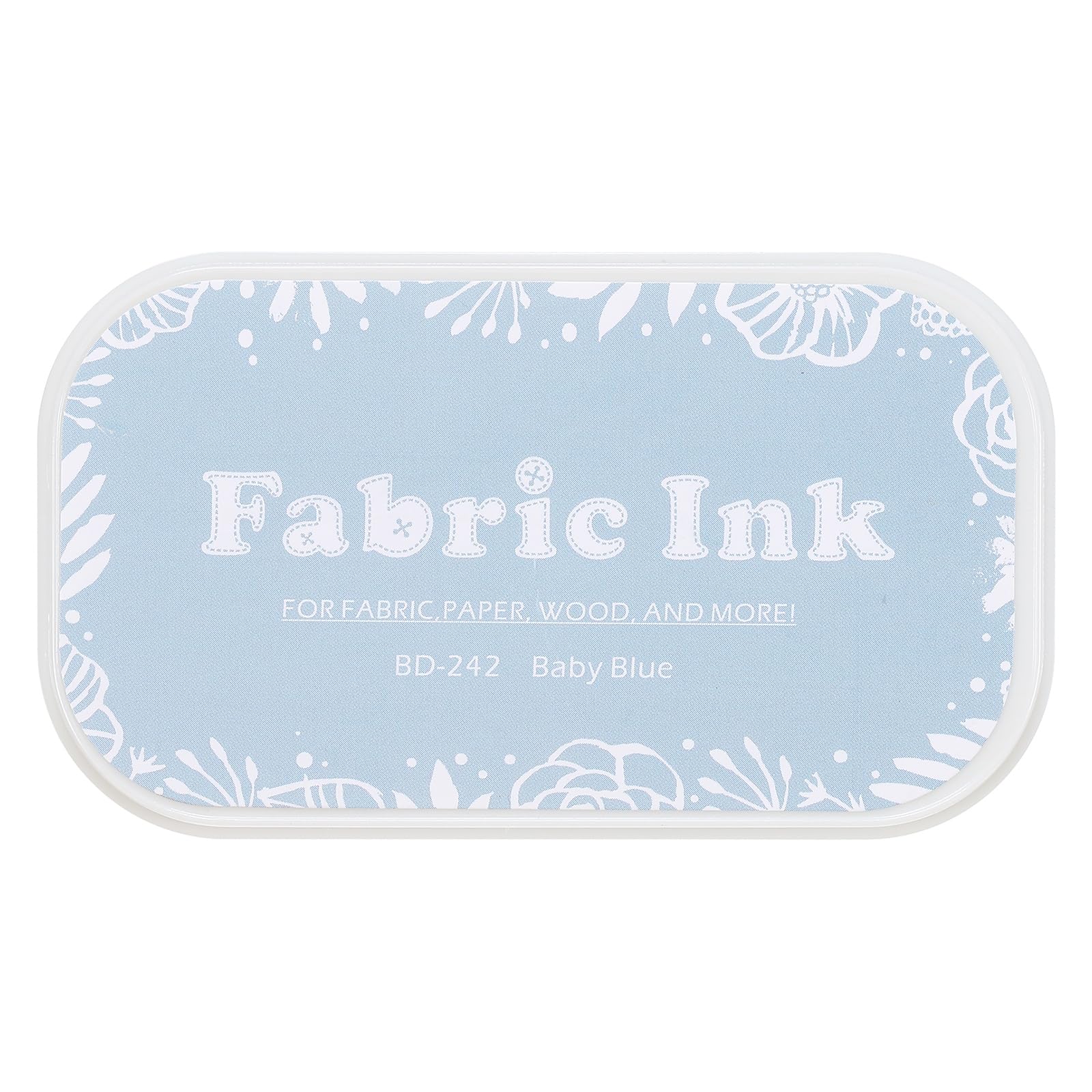 sourcing map Ink Pads for Stamps, 3.7x2.2 Inch Fabric Ink Pad for Cloth, Wood, Paper, Fingerprint, DIY Card Making, Pale Blue