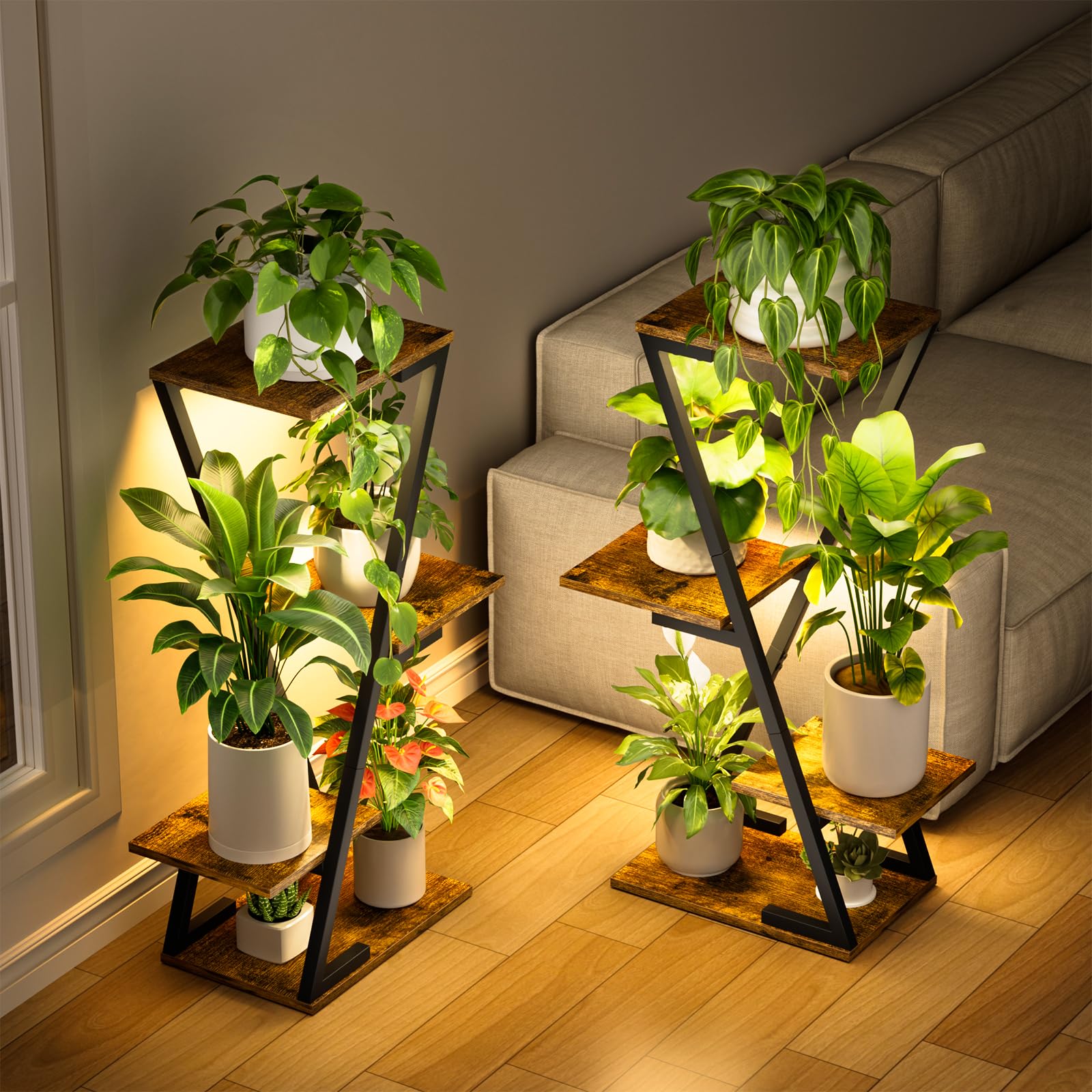 Amazon.com : Plant Stand Indoor with Grow Lights - 6 Tiered