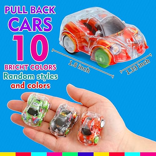 Worgree 50 Pcs Mini Pull Back Cars, Small Race Car Toys Bulk Party Favors for Kids 4-8 8-12 Treasure Box Toys for Classroom Prizes Pinata Goodie Bags Stuffers Birthday Gifts for Boys Girls Toddlers