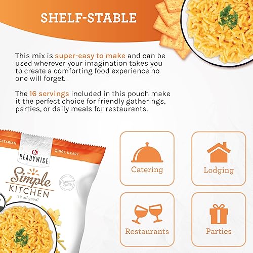 Miniatura 5 de ReadyWise Simple Kitchen Chef Quality - Los mejores macarrones y queso, ideales para eventos, preparación de comidas o uso diario, vegetarianos y