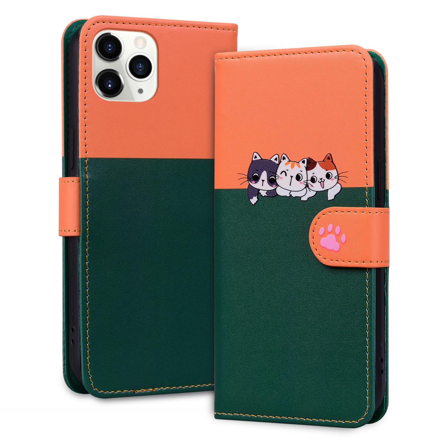 Ailisi Cover Per IPhone 6/6S | Custodia A Libro Con Gatto Rosso | Portafoglio Con Supporto E Chiusura Magnetica - 4