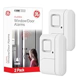 GE Personal Security Window and Door Alarm&comma; 2 Pack&comma; DIY Protection&comma; Burglar Alert&comma; Wireless Chime&sol;Alarm&comma; Easy Installation&comma; Home Security&comma; Ideal for Home&comma; Garage&comma; Apartment and More&comma; White&comma; 45115