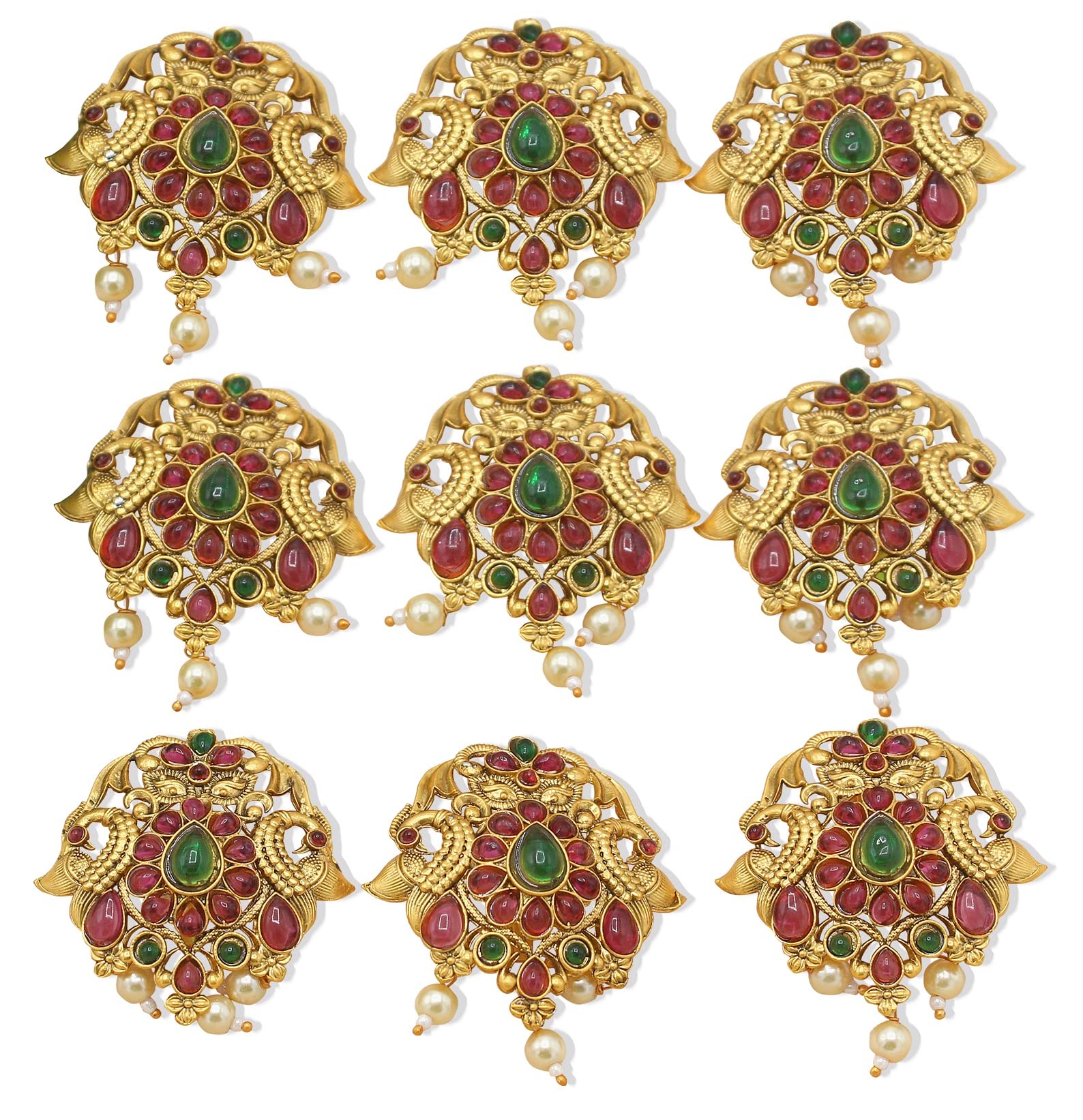 Nagneshi Art_Southern Bling Hair Jewelery Choti Jadai Billai Indian Hair pin Hair Decoration,Hair Brooch with Hook Wedding Bridal Jewellery for Women_Model No-7432 (B0BVRCJMJZ) Amazon Price History, Amazon Price Tracker