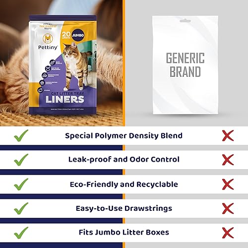 Miniatura 8 de 20 forros de caja de arena jumbo con cordones  Bolsas de arena para gatos resistentes a los arañazos para la bandeja de arena más grande