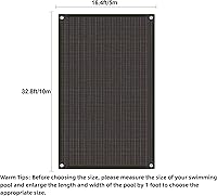 Vista 5 de SUNDALY16x32FT Rectangle Pool Leaf Net Cover for Inground Pools, Mesh Pool Covers for Above Ground Pools, Pool Canopy Shade for Inground Pools, Sun